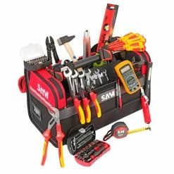 Caisse textile 39 L + 125 outils électricien Sam Outillage CP-ELEC1Z