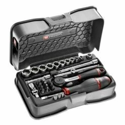 Coffret douilles 1/4'' 6 pans métriques et embouts - 31 pièces Facom R.161-5P6